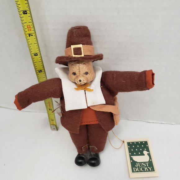 Just Ducky Small Folk Art Pigrim by Poet Animal - Picture 2 of 8